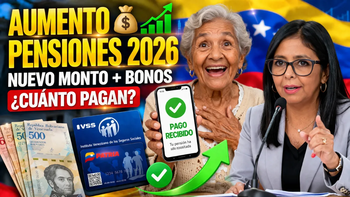 Aumento de Pensiones IVSS 2026 — Nuevo Monto y Bonos Adicionales